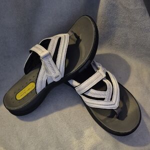 Clarks Black and White Women's Sandals